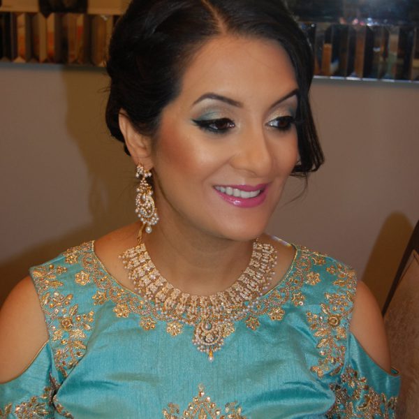 Our lovely mama-to-be on the day of her baby shower - makeup and hair by Naz Beauty