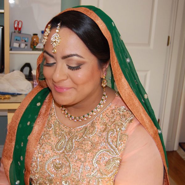 Soft glam on this Long Island bride on her wedding day - bridal makeup and hair by Naz Beauty