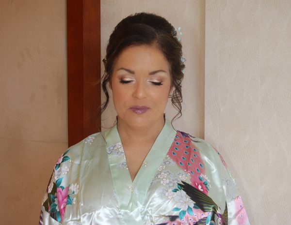 Natural glam makeup on this bridesmaid at the Viana Spa Hotel in Westbury, NY - wedding party makeup and hair by Naz Beauty