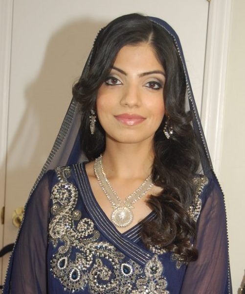 Lovely bride on her wedding day - hair and makeup simple yet elegant